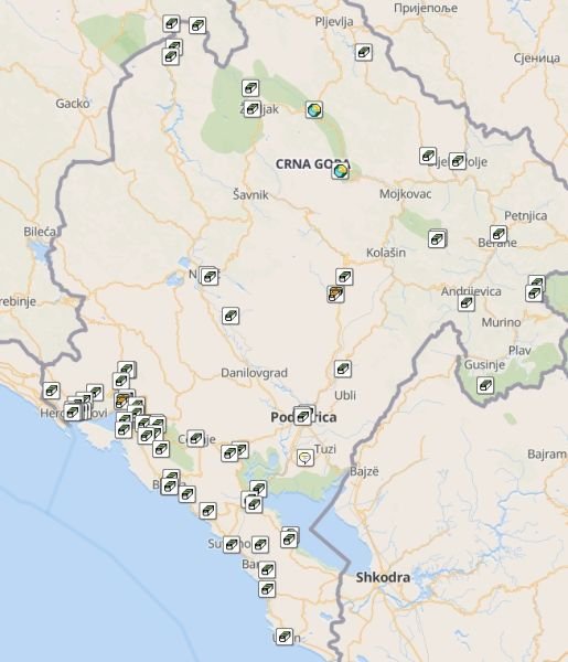 Geocaches in Montenegro1