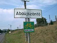 Ortstafel am Euro-Velo