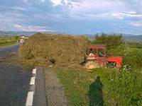 Traktor im Straßengraben