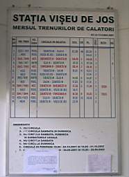 Fahrplan von Viseu de Jos